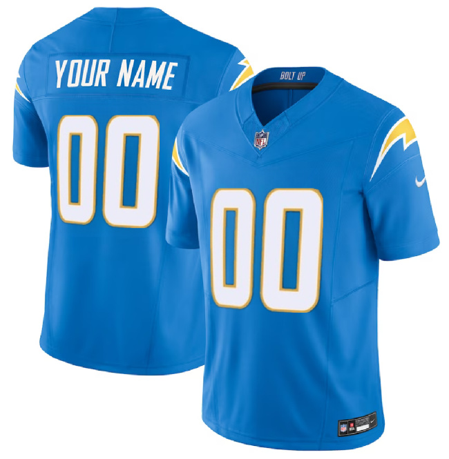 Youth Los Angeles Chargers Active Player Custom Light Blue 2023 F.U.S.E. Vapor Untouchable Limited Football Stitched Jersey